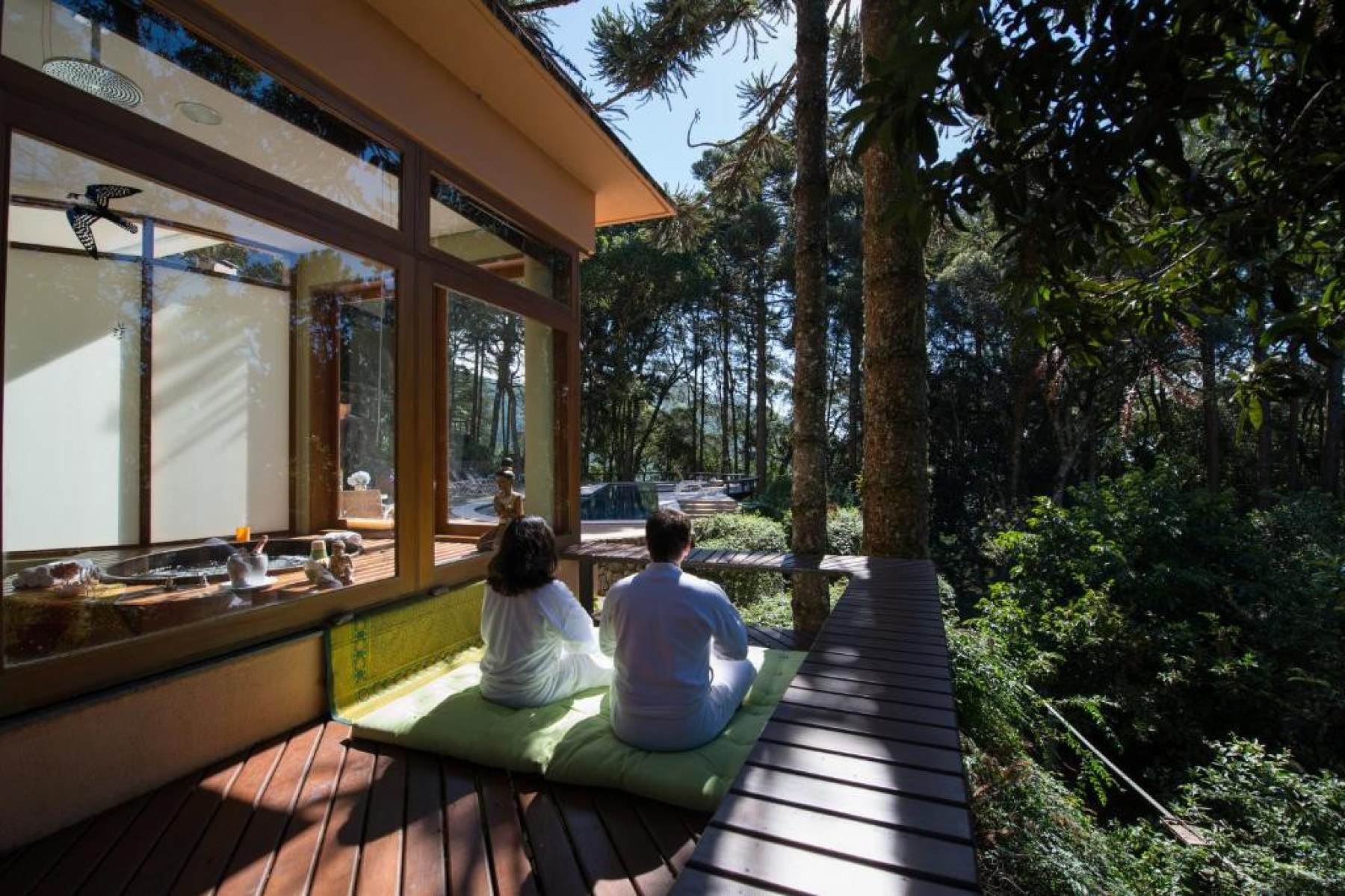 Sem o barulho e a agitação que crianças podem trazer, o Kuriuwa oferece um ambiente sereno
-Kuriuwa Hotel/Divulgação 