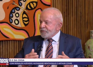 Presidente Luiz Inácio Lula da Silva dá entrevista para o jornalista Reinaldo Azevedo onde abordou diversos assuntos, como Trump, Tarifa, acordos comerciais e outros -  (crédito: Reprodução/BandNews)