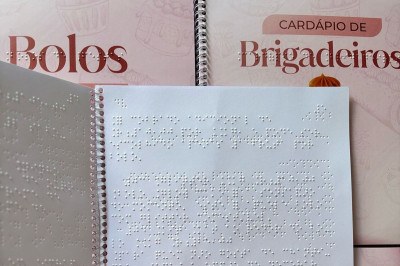 Cardápio de restaurante em braille -  (crédito: Reprodução/Braille Mais)