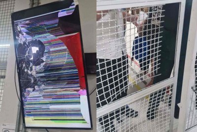 Casal supostamente em surto é preso por depredar equipamentos da UPA Venda Nova, em Belo Horizonte   -  (crédito: Reprodução)