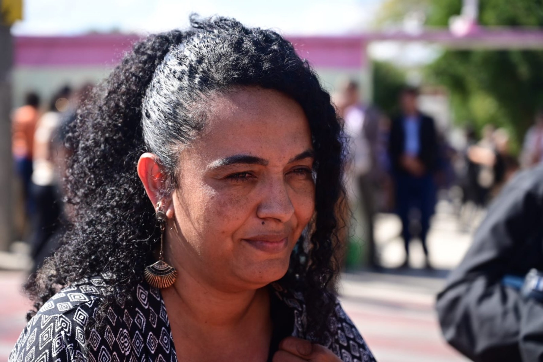 O velório de Laudemir de Souza Fernandes ocorreu na manhã desta terça-feira (12/8). Na foto, a motorista do caminhão, Eledias Aparecida Rodrigues
-Leandro Couri/EM/D.A Press