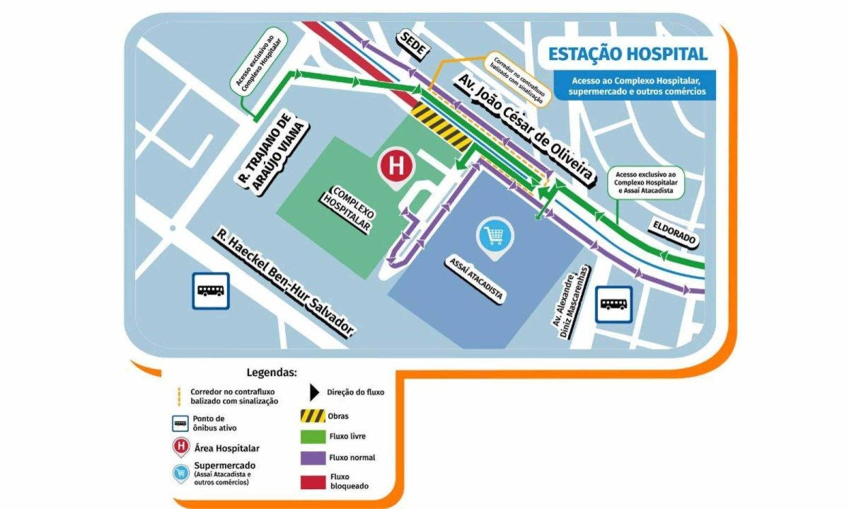 As obras têm início no trecho do Complexo Hospitalar, no bairro Eldorado de Contagem