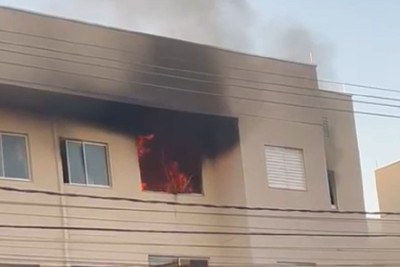 Mulher tem 60% do corpo quaimado em explosão por vazamento de gás -  (crédito: Reprodução/redes sociais)