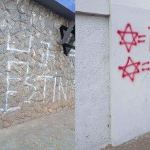 Cemitério Israelita em BH é pichado com ‘genocida’ e suásticas - Reprodução/Imagens cedidas