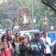 Fiéis homenageiam Nossa Senhora da Boa Viagem em procissão no Centro de BH - Marcos Vieira/EM/D.A Press