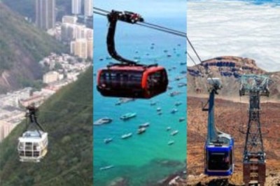 Os teleféricos são máquinas com dupla função: servem como meio de transporte (às vezes o único para certos locais) e também como atração turística para pessoas que visitam lugares elevados. Confira alguns incríveis  -  (crédito: montagem / flickr)