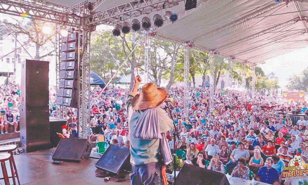 Festival da Mentira, em Nova Bréscia, no Rio Grande do Sul - (crédito: grupoahora.net.br) Festival da Mentira, em Nova Bréscia, no Rio Grande do Sul - (crédito: grupoahora.net.br)