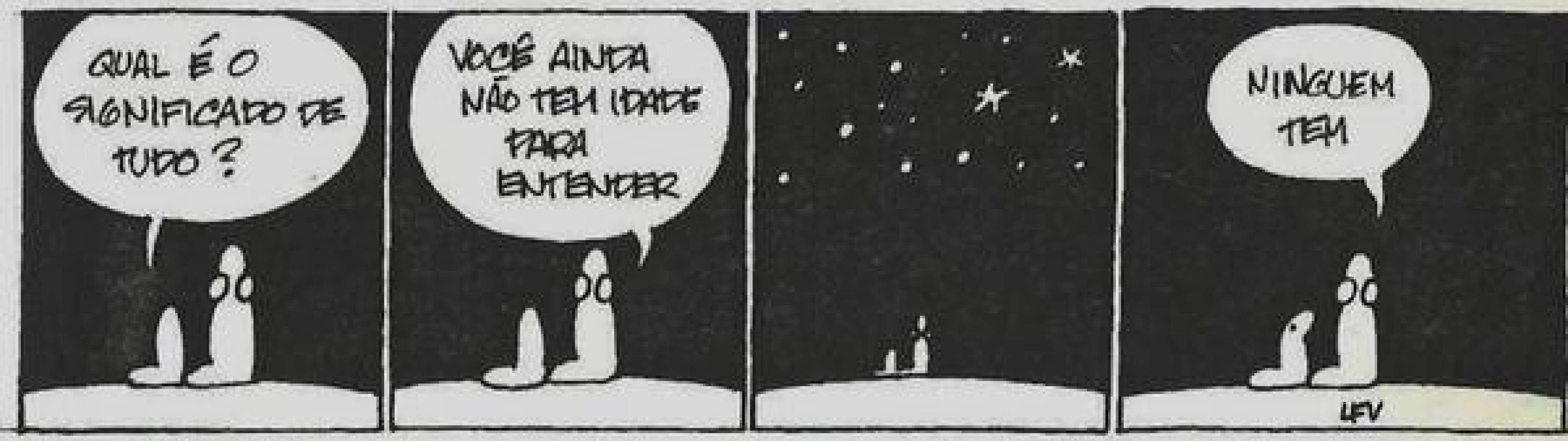 Em 1975, estreavam "As cobras", tirinha de Verissimo publicada no jornal Zero Hora, em Porto Alegre. As duas serpentes costumam conversar sobre o mundo, o cotidiano e a existência-Luis Fernando Verissimo/Reprodução