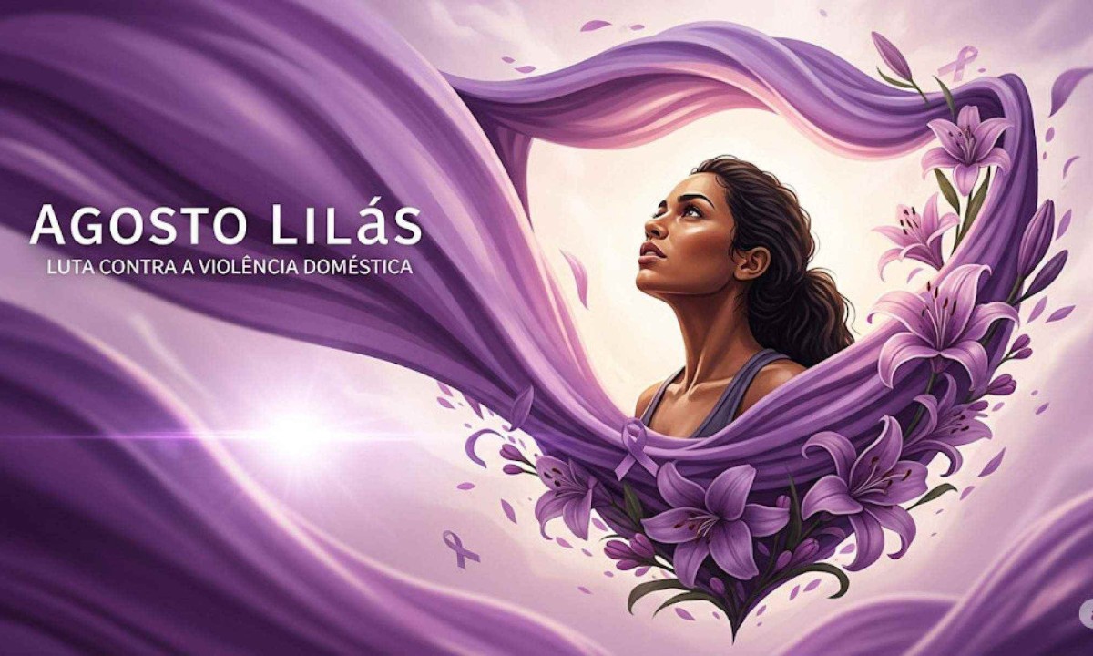 Agosto Lilás, o combate à violência doméstica e em favor do empoderamento feminino - (crédito: inteligência artificial/Acervo Estado de Minas) Agosto Lilás, o combate à violência doméstica e em favor do empoderamento feminino - (crédito: inteligência artificial/Acervo Estado de Minas)
