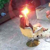 Vídeo: secador de cabelo explode em salão de beleza e causa pânico - Viral Press