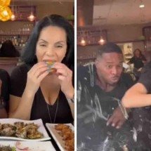 'Quase morte': casal é atingido por carro ao gravar vídeo em restaurante - Redes sociais
