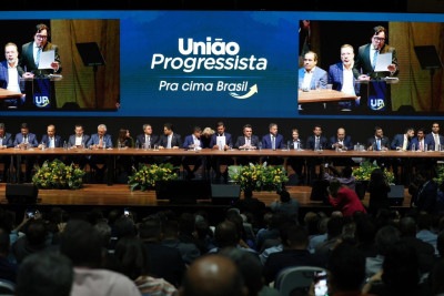 Convenção oficializou a federação entre União Brasil e PP -  (crédito: Vinícus Lima/União Brasil/Divulgação)