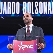 Genial/Quaest: Eduardo Bolsonaro defende interesses pessoais, diz 69% - SAUL LOEB / AFP