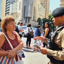 Praça Sete é palco de ação educativa sobre a violência contra a mulher - Jair Amaral/EM/D.A. Press
