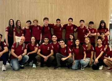 Equipe do Colégio Loyola na Olimpíada de Matemática no Japão -  (crédito: Divulgação)