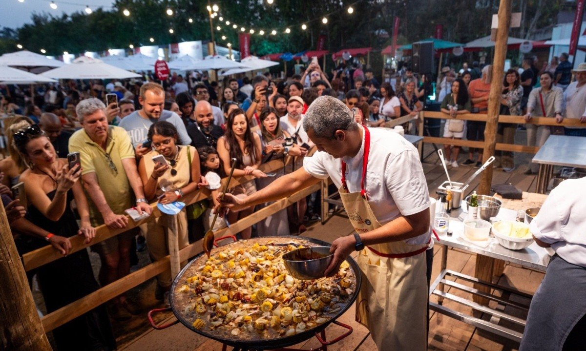 As cozinhas ao vivo são uma das atrações do festival 