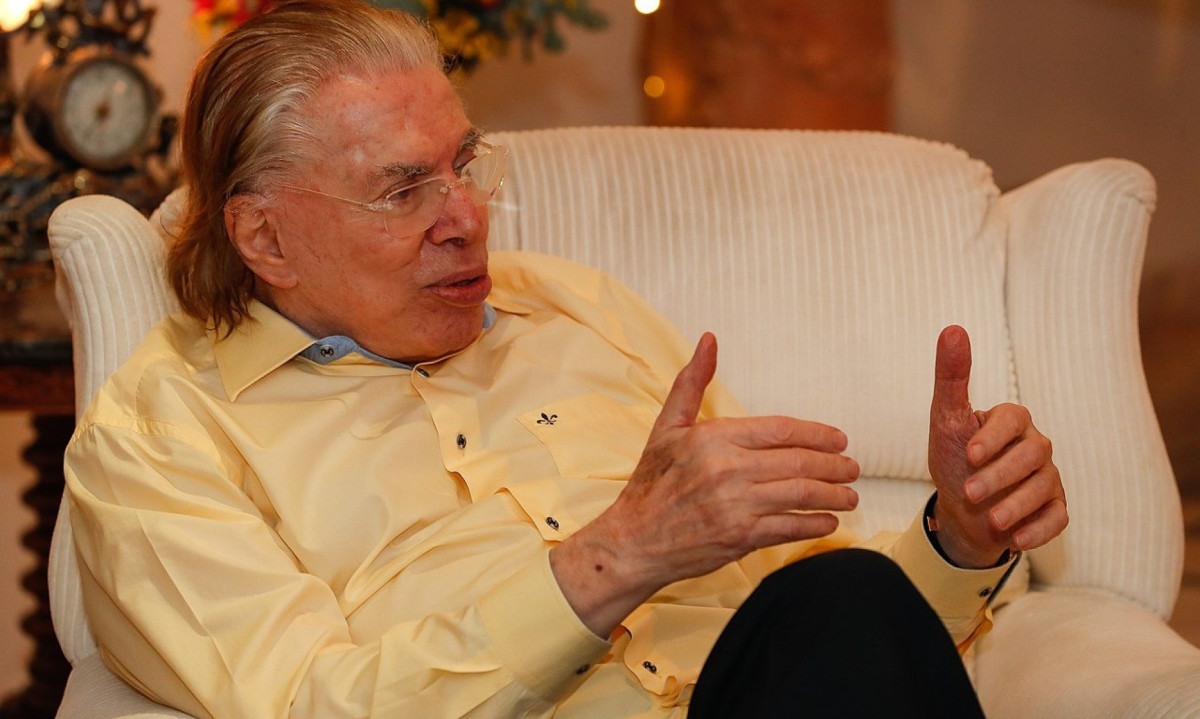 Silvio Santos, durante lançamento de selo alusivo aos 90 anos do apresentador de TV e dono do SBT
- (crédito: Alan Santos/PR) Silvio Santos, durante lançamento de selo alusivo aos 90 anos do apresentador de TV e dono do SBT
- (crédito: Alan Santos/PR)