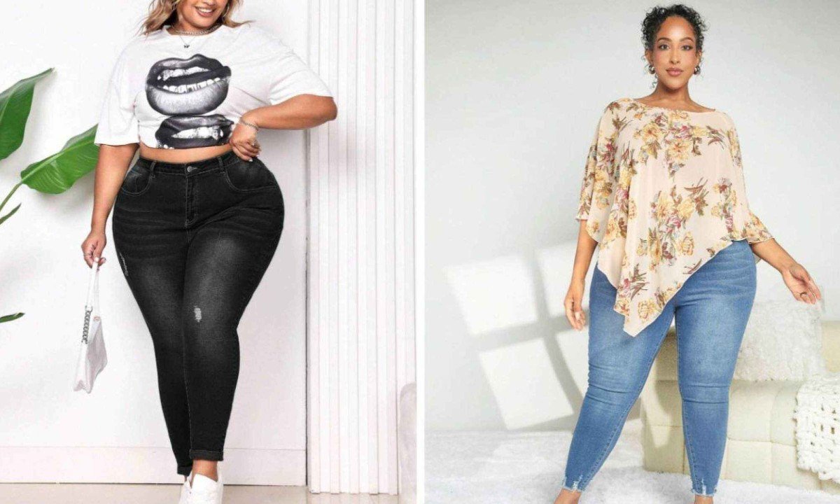 Opções de jeans da Shein Curve