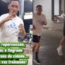 Homem 'muda de vida' após ganhar medalha correndo bêbado e descalço - Montagem/Reprodução Instagram