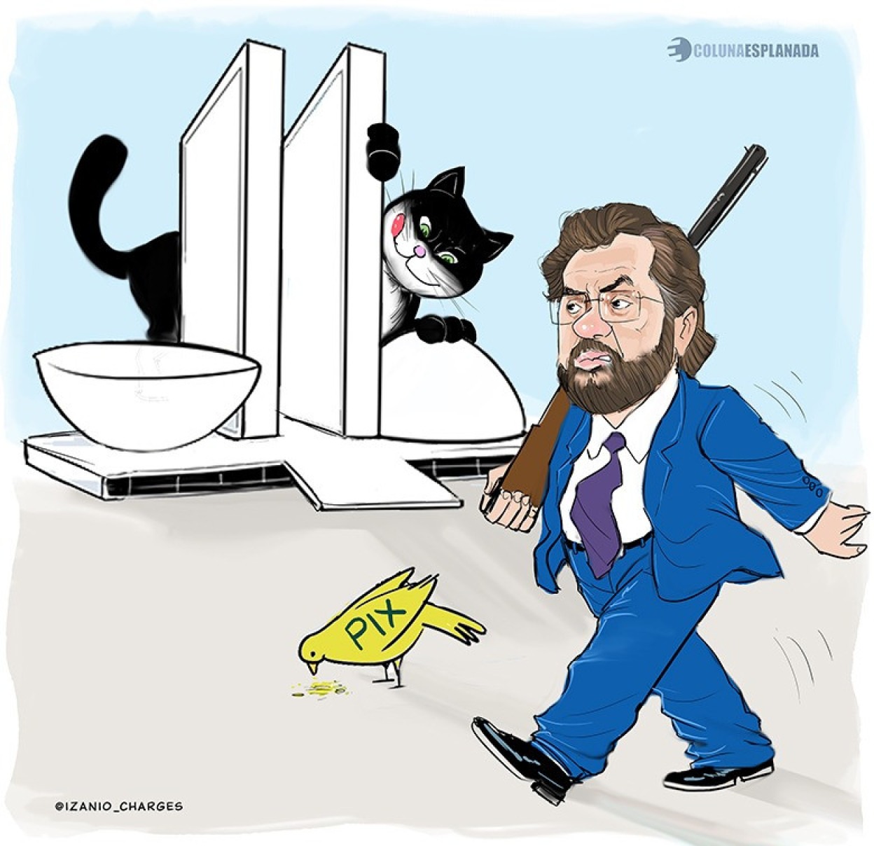 Charge por @izanio_charges -  (crédito: @izanio_charges)