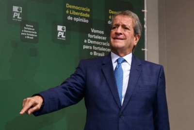 Valdemar Costa Neto, presidente do Partido Liberal, defende a liberdade para seu correligionário Jair Bolsonaro -  (crédito: EVARISTO SA / AFP)
