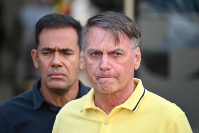 Polícia Federal vê risco de fuga às vésperas do julgamento de Jair Bolsonaro pela trama golpista -  (crédito: Evaristo Sá/AFP)