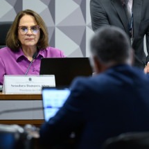 Damares Alves afirma estar com câncer e encerra sessão de comissão - Andressa Anholete/Agência Senado