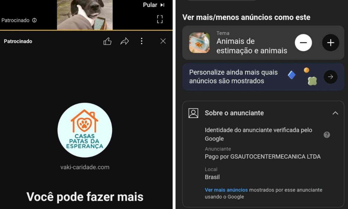 Anúncio nas redes sociais pede doação financeira para abrigo de animais que não existe