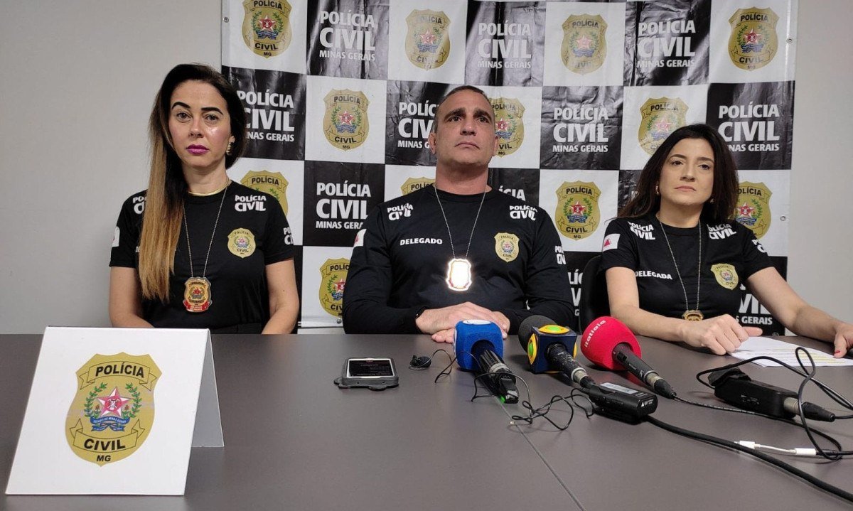 Legenda (da esquerda para a direita): delegada Danubia Quadros (chefe Defam), delegado Julio Wilke (chefe da Superintendência de Polícia Judiciária) e delegada Larissa Maia (Diretoria das Deam's)