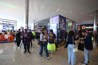 No segundo dia do Hotmart Fire 2025, empreendedores exploram como a IA impulsiona criatividade e inovação nos negócios digitais. -  (crédito: Edesio Ferreira/EM/DA)
