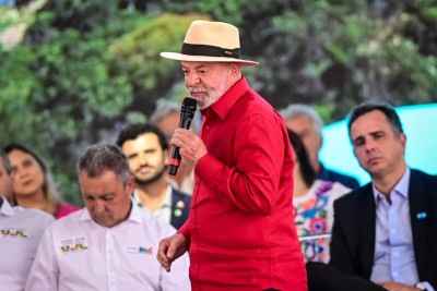 Lula disse em Contagem que considera o governador Romeu Zema como um dos seus adversários na disputa pela presidência, em 2026 -  (crédito: Leandro Couri/EM/D.A Press)