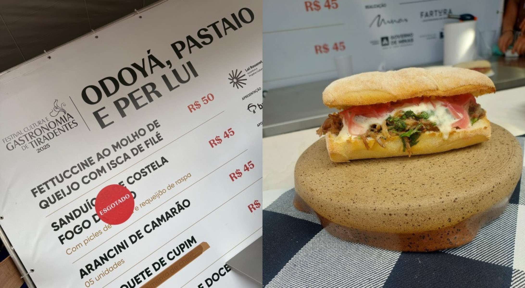 Sanduíche de costela fogo de chão com picles de cebola e requeijão de raspa, do chef Yves Saliba