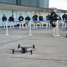 Drone e cão farejador são usados na segurança de julgamento no STF - Evaristo S&aacute;/AFP