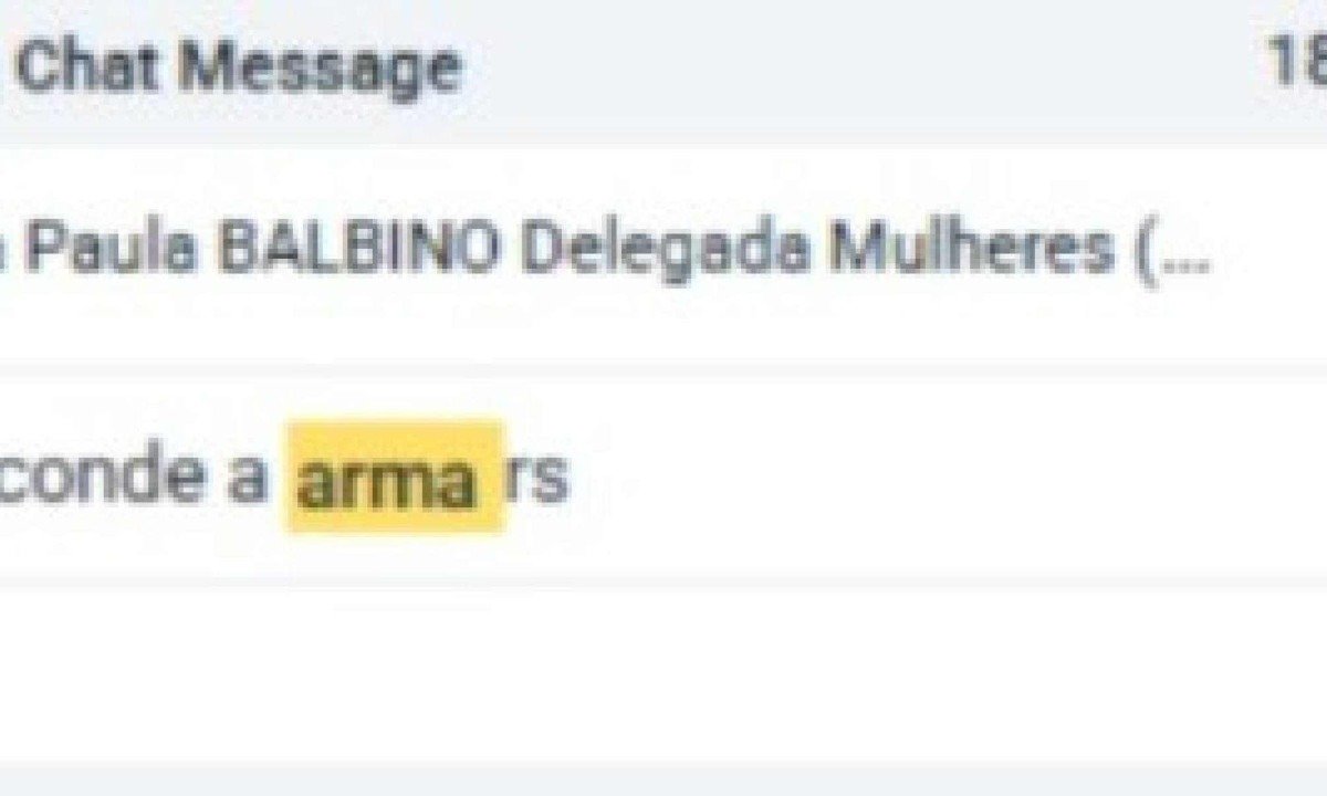 A mensagem foi enviada pela delegada Ana Paula Lamego Balbino Nogueira em 19 de março