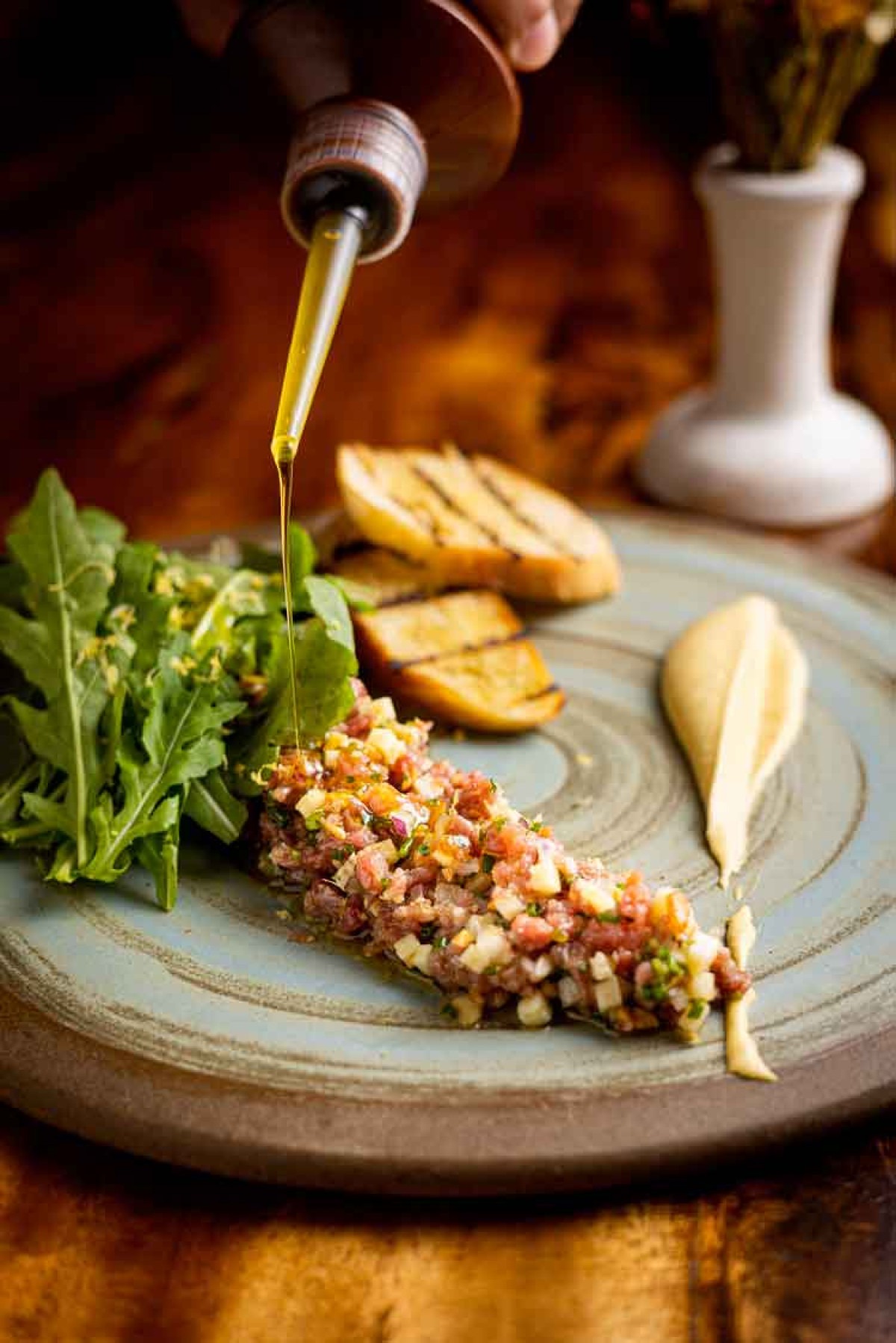 Tartare de filé do Olívia Mediterrâneo