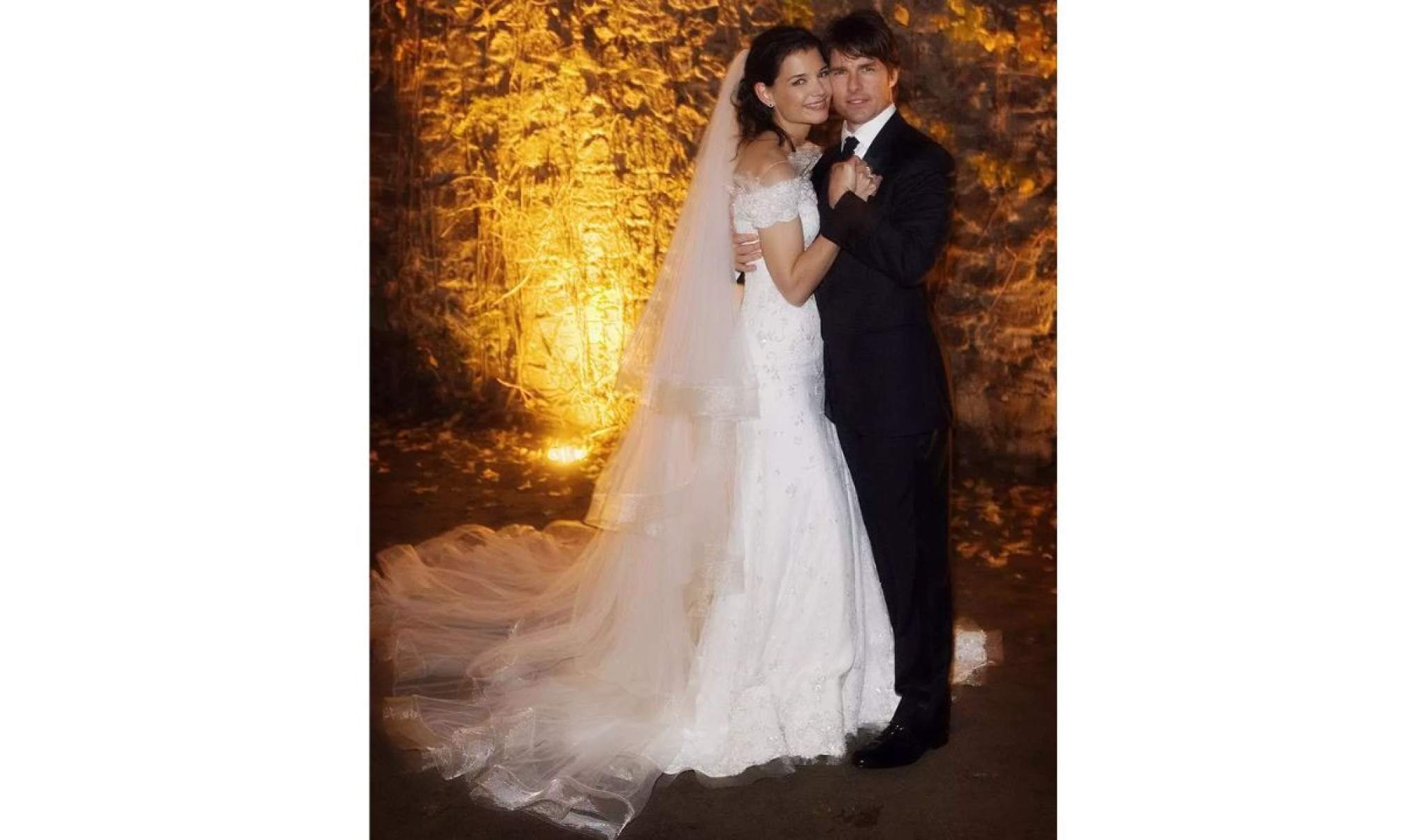 Katie Holmes, no casamento com o ator Tom Cruise em 18 de novembro de 2006
