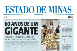 CONFIRA A CAPA DO ESTADO DE MINAS DO DIA 06/09/2025