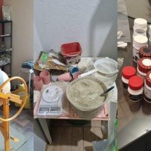 Fábrica clandestina usava betoneira para produzir remédio para emagrecer - Polícia Civil de Goiás/Divulgação