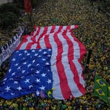 Duda sobre bandeira dos EUA no 7 de Setembro em SP: 'Submissão' - Nelson Almeida/AFP
