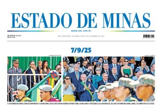 Confira a capa do Estado de Minas do dia 8/9/2025