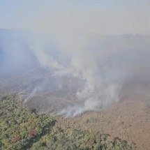 Vídeo: incêndio atinge vegetação no Morro do Chapéu, em Nova Lima - Reprodução/CBMMG