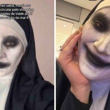 ‘Invocação do Mal’: fã vestida de freira demoníaca é barrada em shopping - Reprodução / TikTok