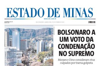 CONFIRA A CAPA DO ESTADO DE MINAS DO DIA 10/09/2025