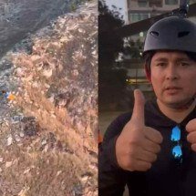 Piloto de parapente faz pouso de emergência e é resgatado de helicóptero - Divulgação/PMMG