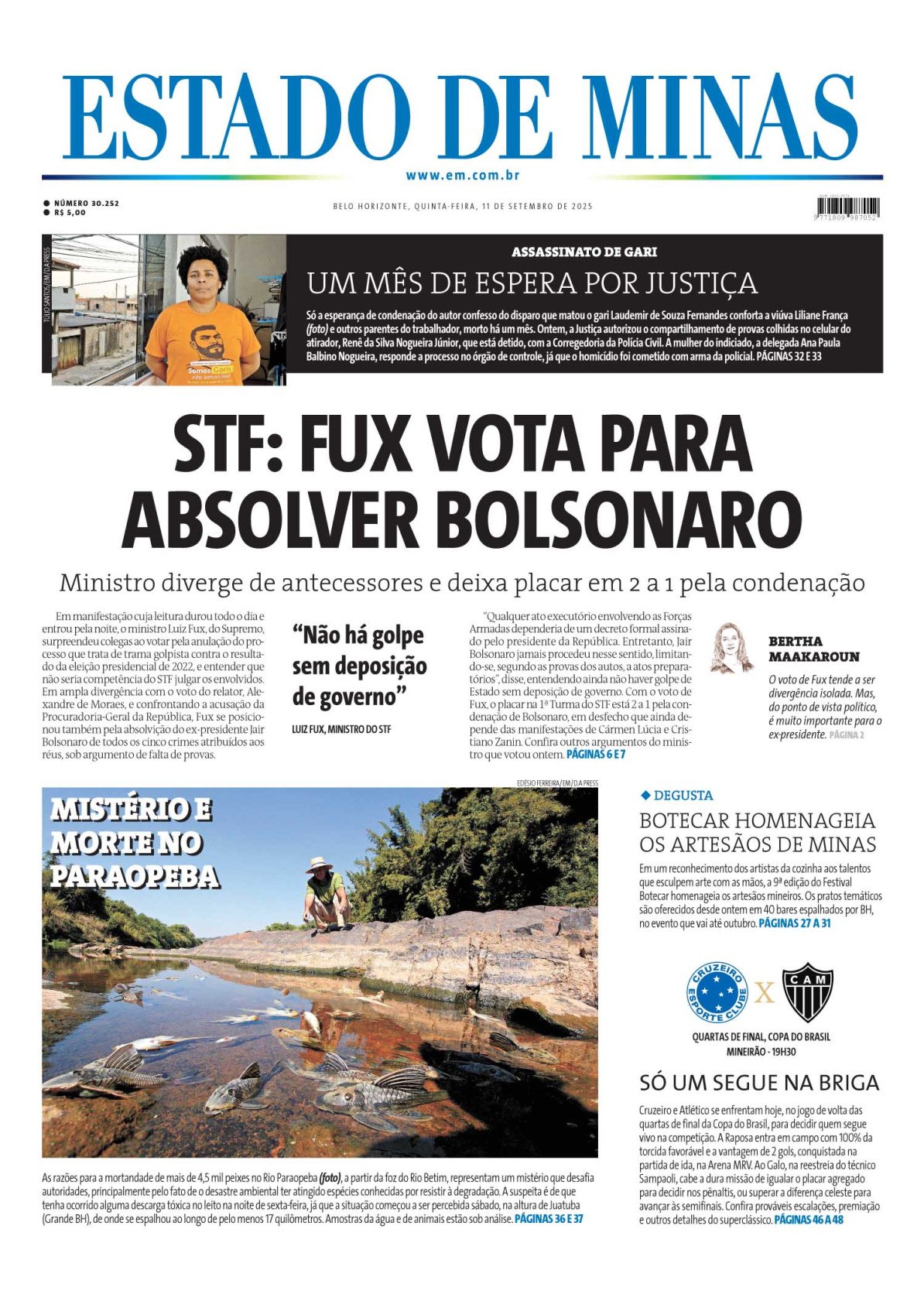 Capa do dia