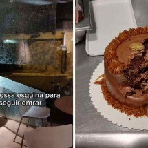 Homem quebra vidro de confeitaria, come bolo e foge sem levar dinheiro - Reprodução