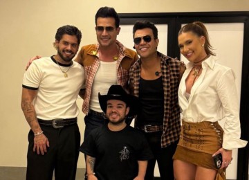 Israel Novaes e Thiago Brava agitam festa de 1 ano do filho de Zé Felipe e Virginia -  (crédito: Reprodução Instagram)