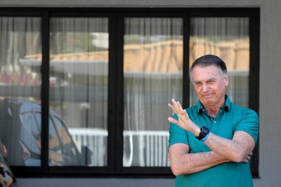 Jair Bolsonaro foi condenado a 27 anos de prisão pelo STF -  (crédito: Sérgio Lima/AFP)