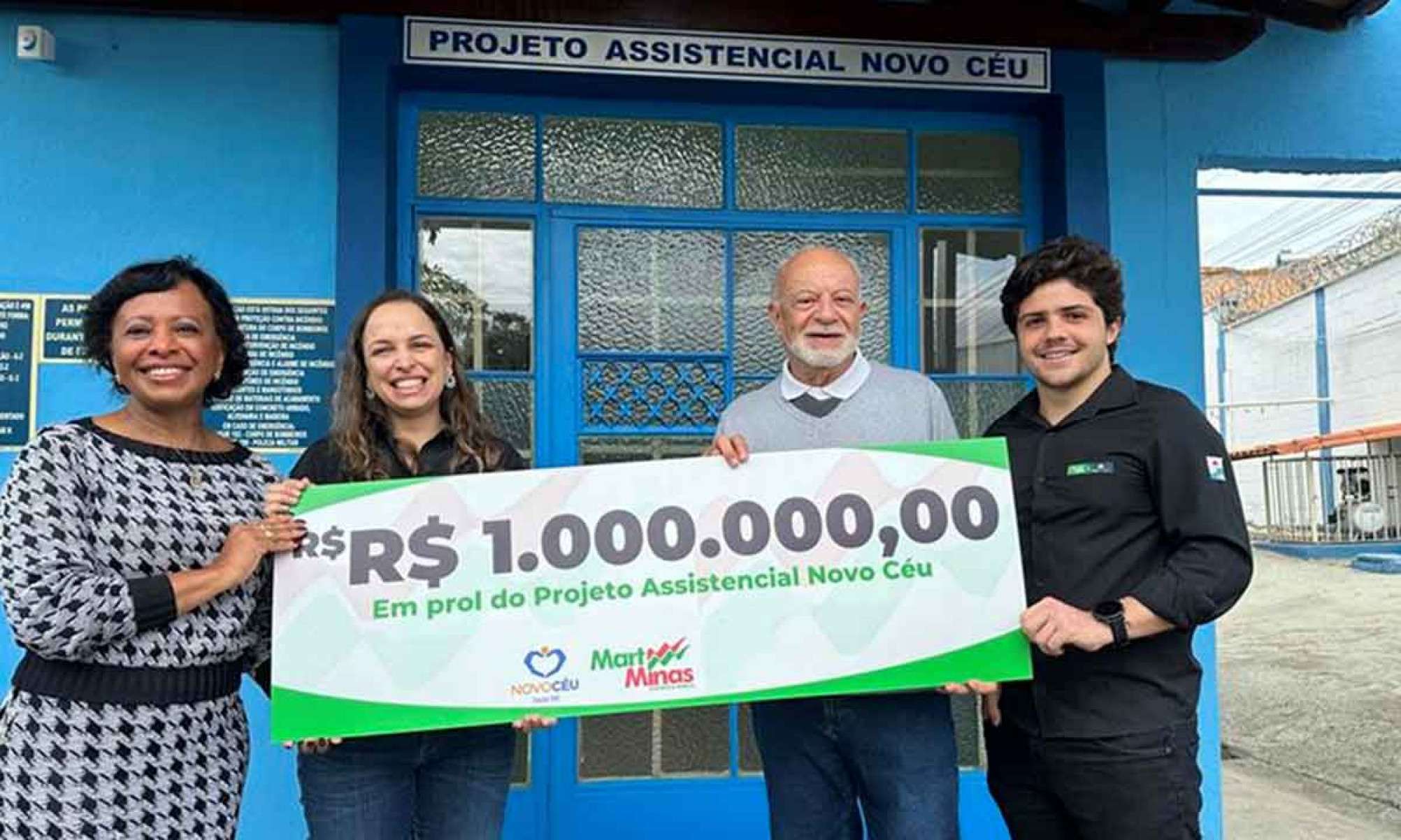 Doação de RDoação de RDoação de RDoação de R$1 milhão à ONG Novo Céu milhão à ONG Novo Céu milhão à ONG Novo Céu milhão à ONG Novo Céu