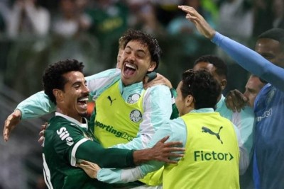 O Palmeiras venceu o Internacional por 4 a 1 neste sábado (13/9), no Allianz Parque, pela 23° rodada do Campeonato Brasileiro. Veja como o J10 avaliou os jogadores do Verdão - Foto: Cesar Greco/Palmeiras -  (crédito: Foto: Cesar Greco/Palmeiras)